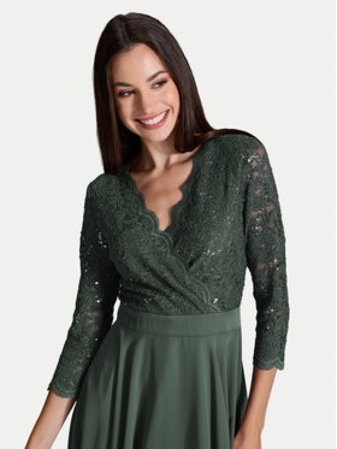 Swing Sukienka koktajlowa 5AE29100 Zielony Regular Fit
