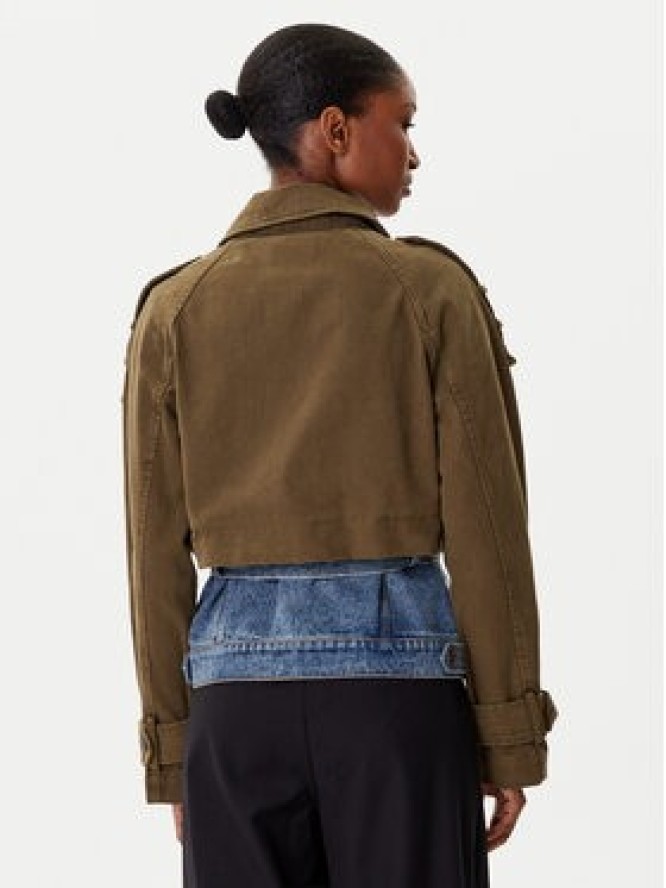 Desigual Kurtka jeansowa Tropez 25WWEW54 Zielony Regular Fit