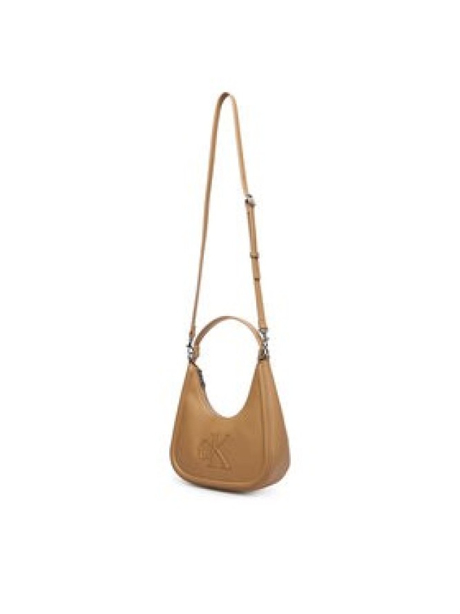 Calvin Klein Torebka Bold Ck Small Crescent LV04F3561G Beżowy