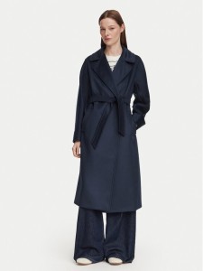 Weekend Max Mara Płaszcz wełniany Resina 2625016021 Granatowy Regular Fit