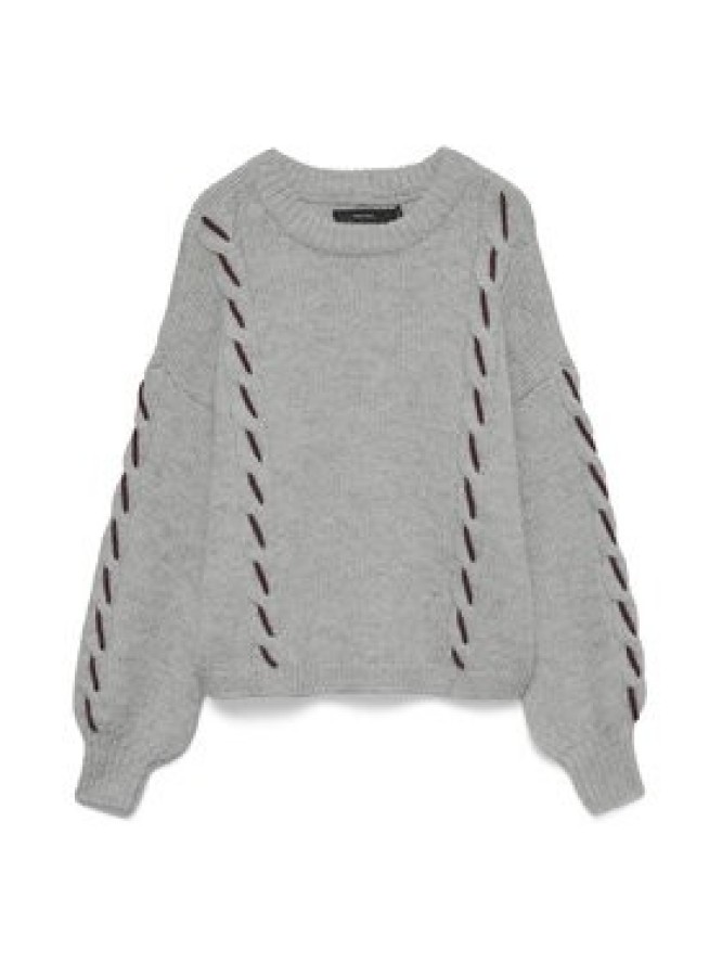 Vero Moda Sweter Ilina 10334866 Szary Loose Fit