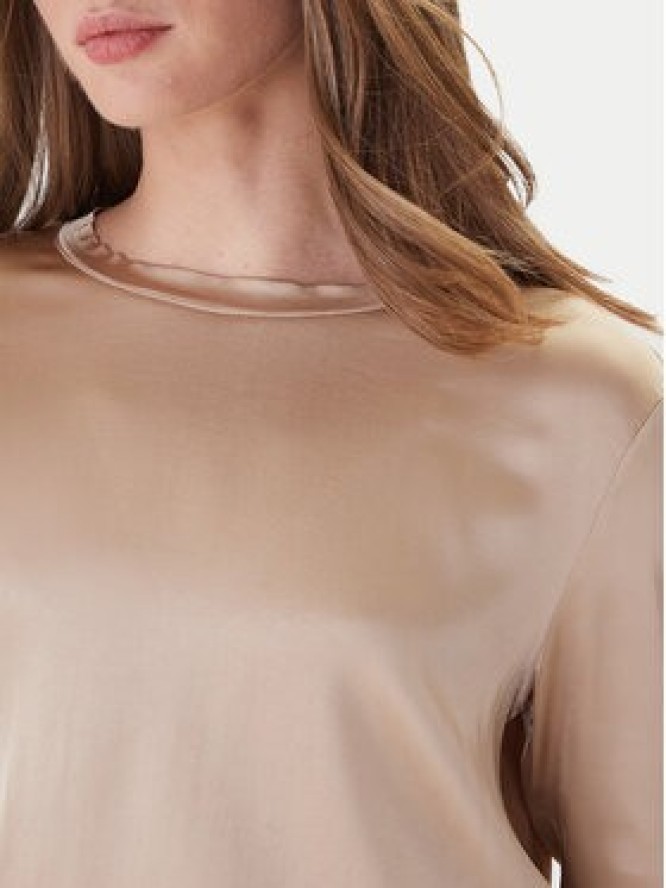 ViCOLO Bluzka TF0244 Beżowy Regular Fit