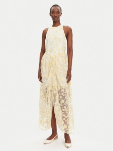 ROTATE Sukienka wieczorowa 113976858 Żółty Regular Fit