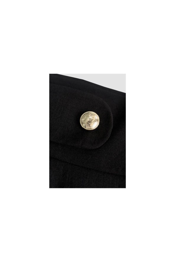 Rozkloszowana spódnica z wysokim stanem i kieszeniami czarna