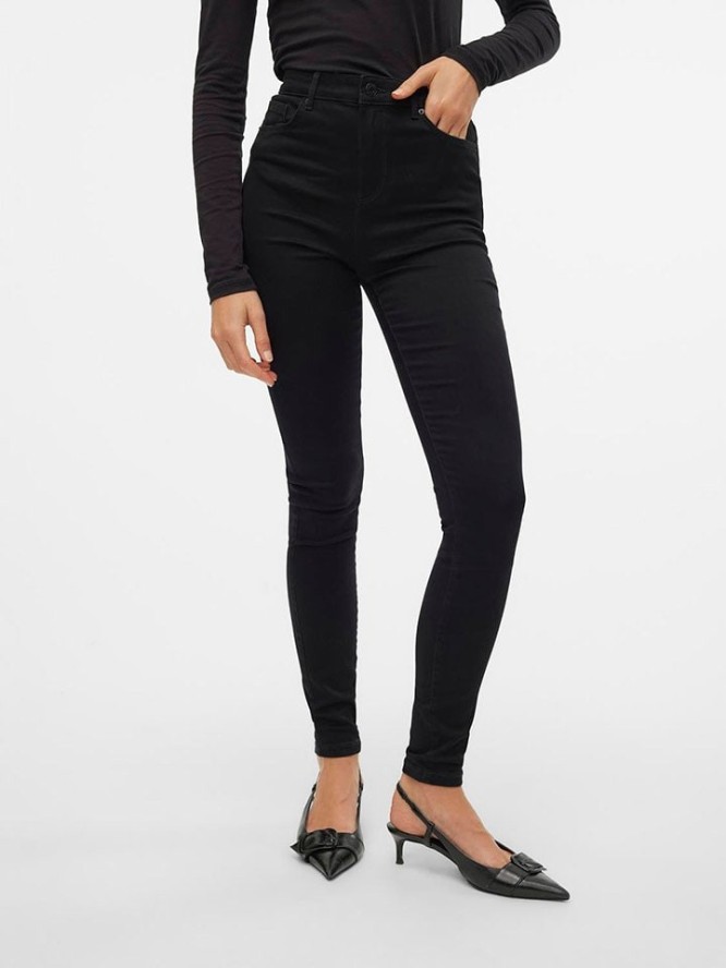 Vero Moda Dżinsy - Skinny fit - w kolorze czarnym rozmiar: S/L32