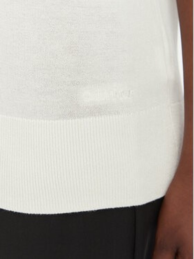 Calvin Klein Polo LV044G311G Kremowy Slim Fit