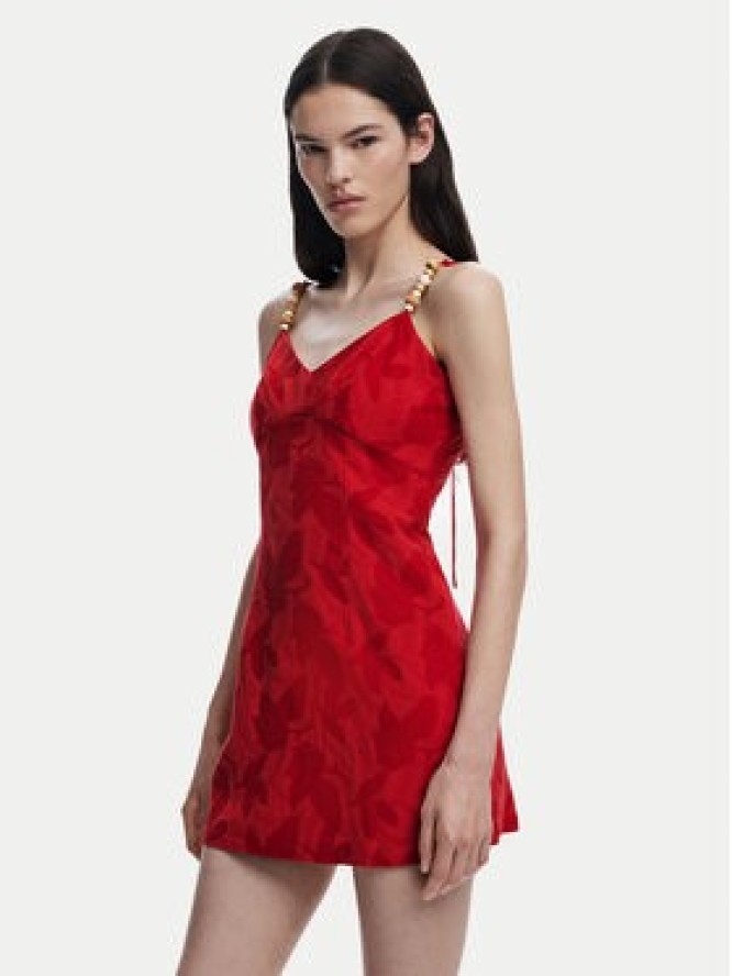 Desigual Sukienka koktajlowa Tigris 25SWVW85 Czerwony Slim Fit