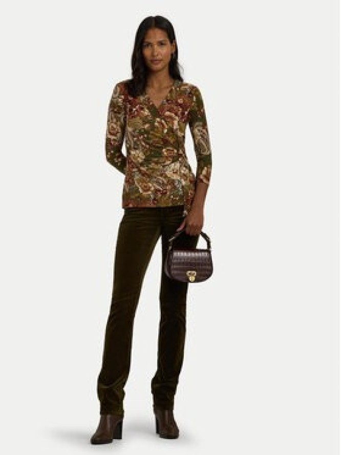 LAUREN RALPH LAUREN Bluzka 200951314001 Zielony Regular Fit