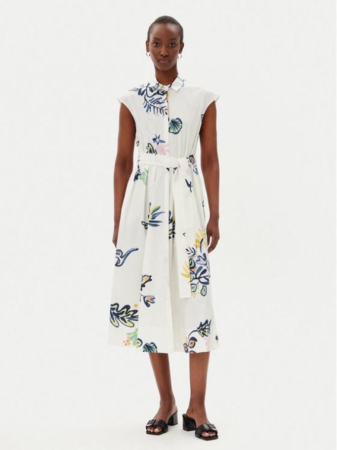 Marella Sukienka koszulowa Pier 2513221372200 Biały Regular Fit