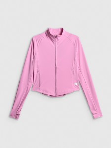 4F Bluza treningowa slim szybkoschnąca damska - różowa L