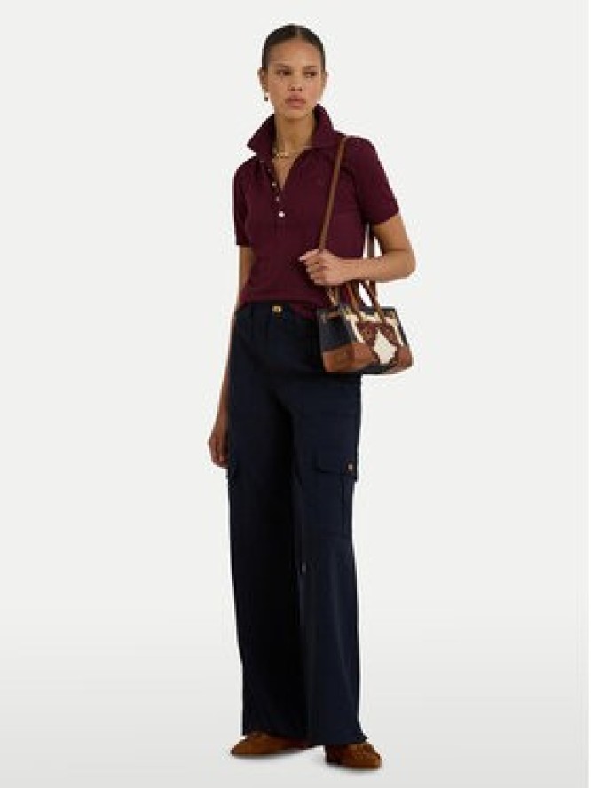 LAUREN RALPH LAUREN Polo 200679219108 Bordowy Regular Fit