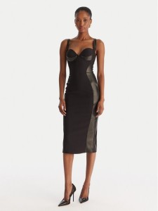 Elisabetta Franchi Sukienka koktajlowa AB-838-57E2-V480 Czarny Slim Fit
