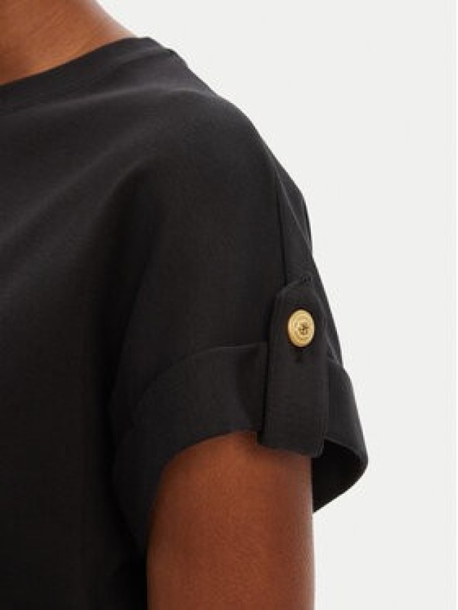 Tommy Hilfiger T-Shirt Gold Button WW0WW45628 Czarny Regular Fit