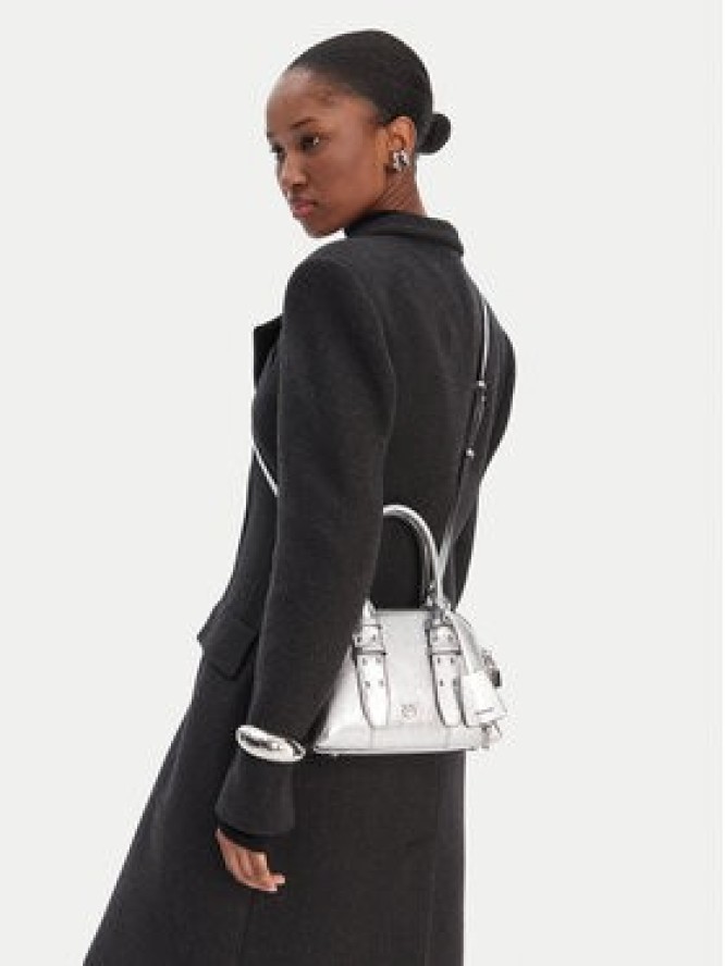 PINKO Torebka Bowling Bag Zip Mini AI 25-26 PLTT 105333 A0QO Srebrny