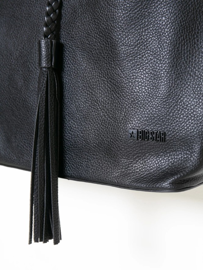 torba damska shopperka w stylu boho czarna jj574064 906