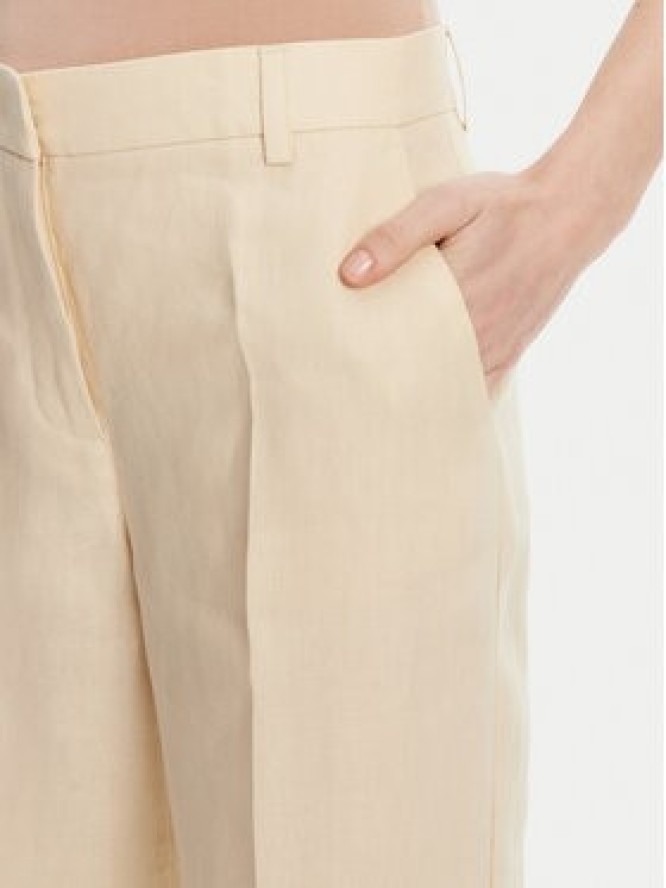 Weekend Max Mara Spodnie materiałowe Malizia 2515131052 Écru Regular Fit