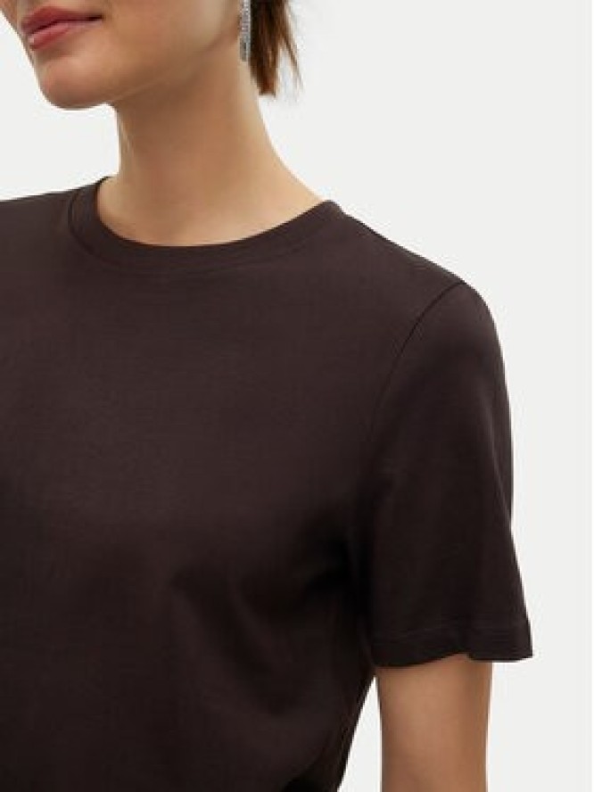 Vero Moda T-Shirt Paulina 10316991 Brązowy Regular Fit