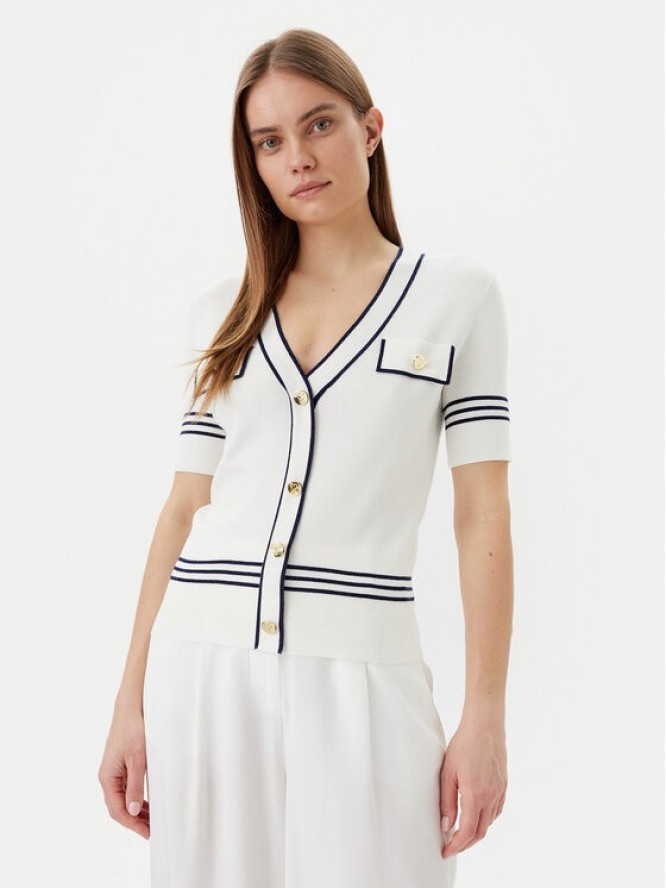 LOLA CASADEMUNT Kardigan LS2511007 Biały Regular Fit