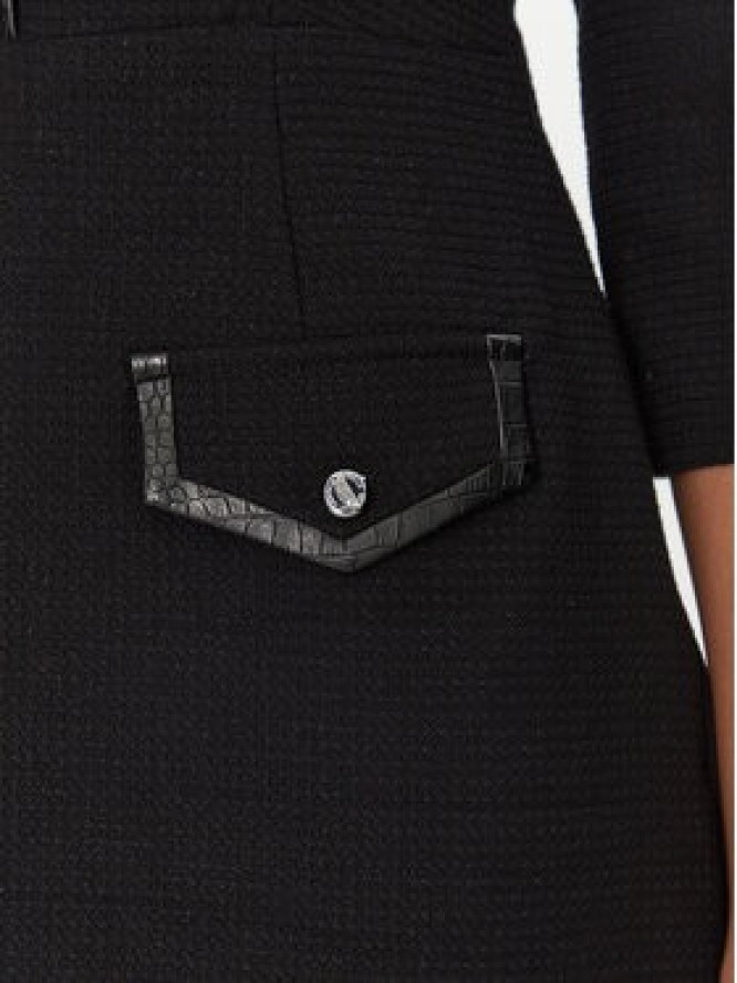 Morgan Sukienka dzianinowa 251-RUBIBI Czarny Slim Fit