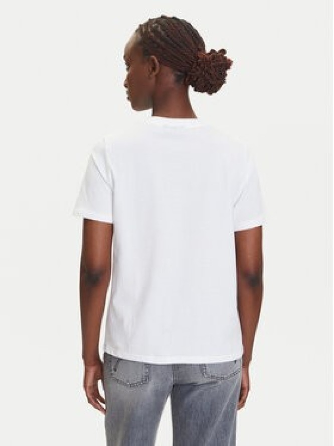 Pieces T-Shirt Funly 17160308 Biały Regular Fit