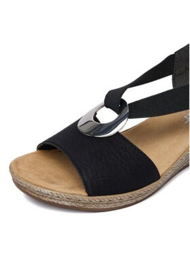 Rieker Sandały CEO-624H6-00 Czarny