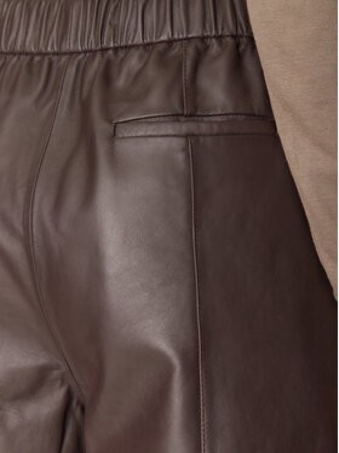 2NDDAY Spodnie skórzane 2251561672 3091 Brązowy Regular Fit