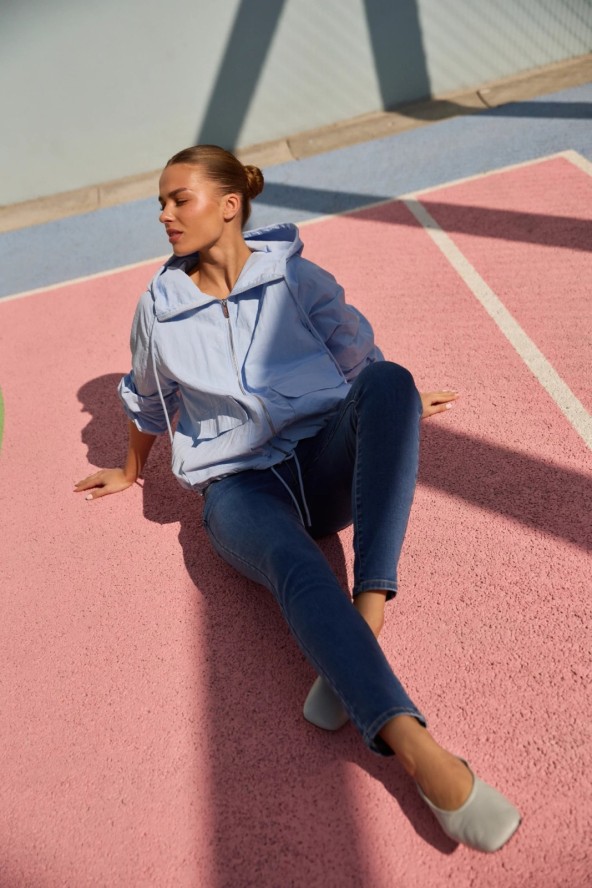 Jeansy rurki niebieskie