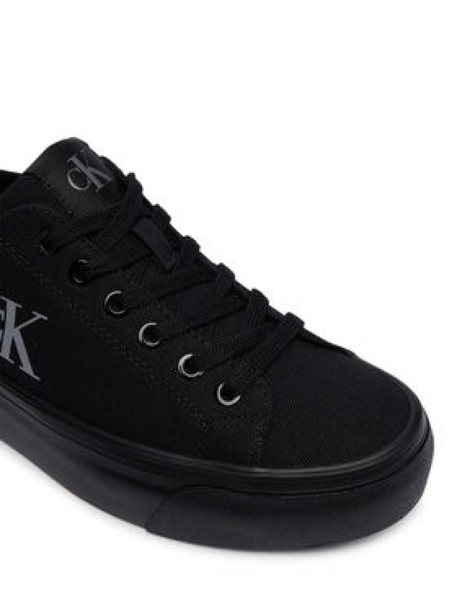 Calvin Klein Sneakersy Vulc Flatform Low Canvas Mg YW0YW01763 Czarny