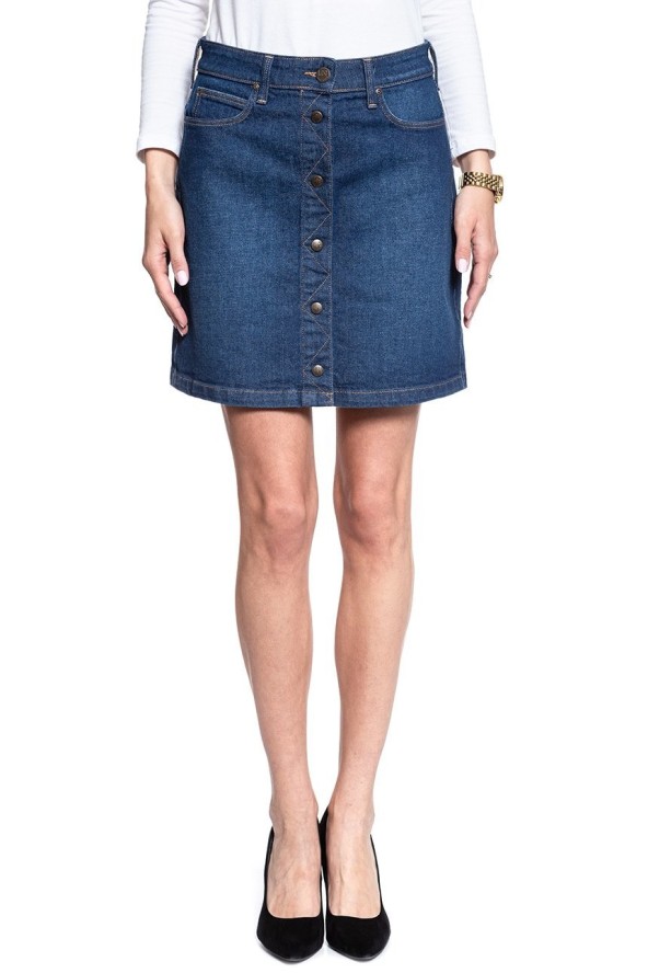 SPÓDNICA JEANSOWA LEE A LINE SKIRT DARK GARNER L38NDJUV 112108277