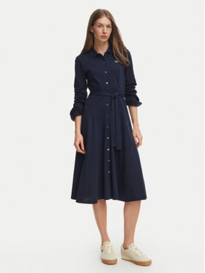 Lacoste Sukienka koszulowa EF5299 Granatowy Regular Fit
