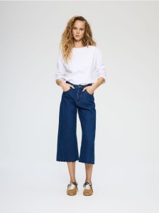 Jeansy culotte - niebieski