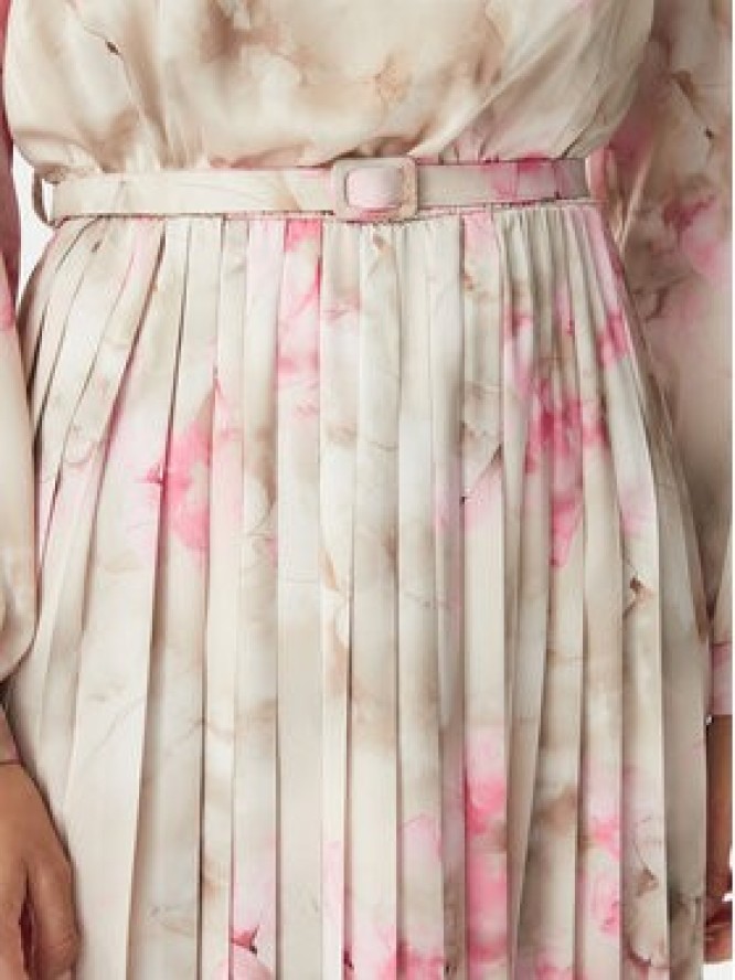 Rinascimento Sukienka koktajlowa CFC0127960003 Beżowy jasny Regular Fit