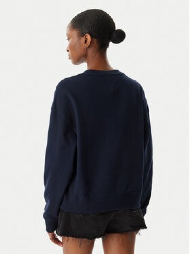 Tommy Jeans Bluza Wavy Flag DW0DW22742 Granatowy Boxy Fit