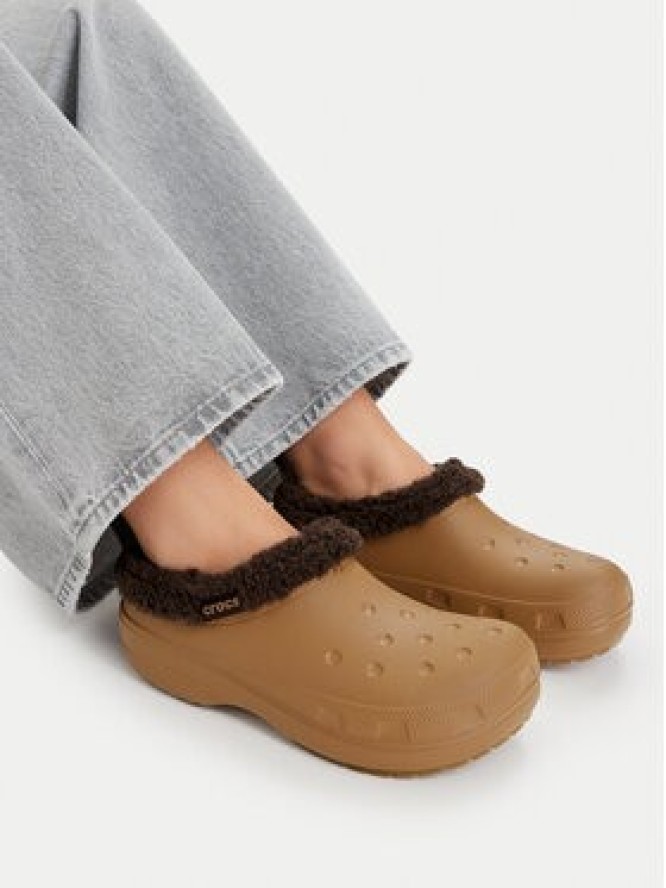 Crocs Klapki Classic Lined Shorty 211380 Brązowy