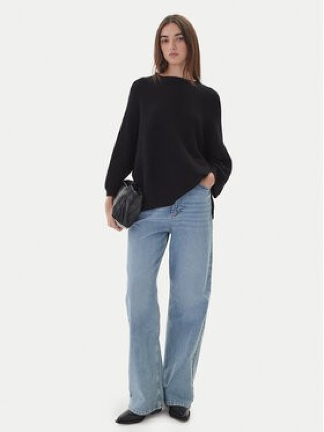 Kontatto Sweter 3M0848C Czarny Relaxed Fit