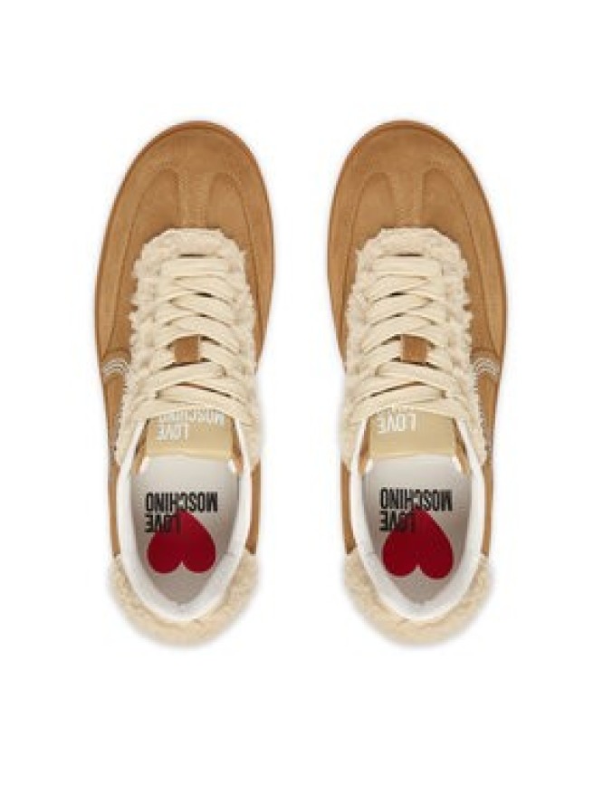 LOVE MOSCHINO Sneakersy JA15402G0NIGY104 Beżowy