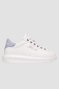 KARL LAGERFELD Białe sneakersy damskie KAPRI Rhinestone Karl Trim, Rozmiar 41