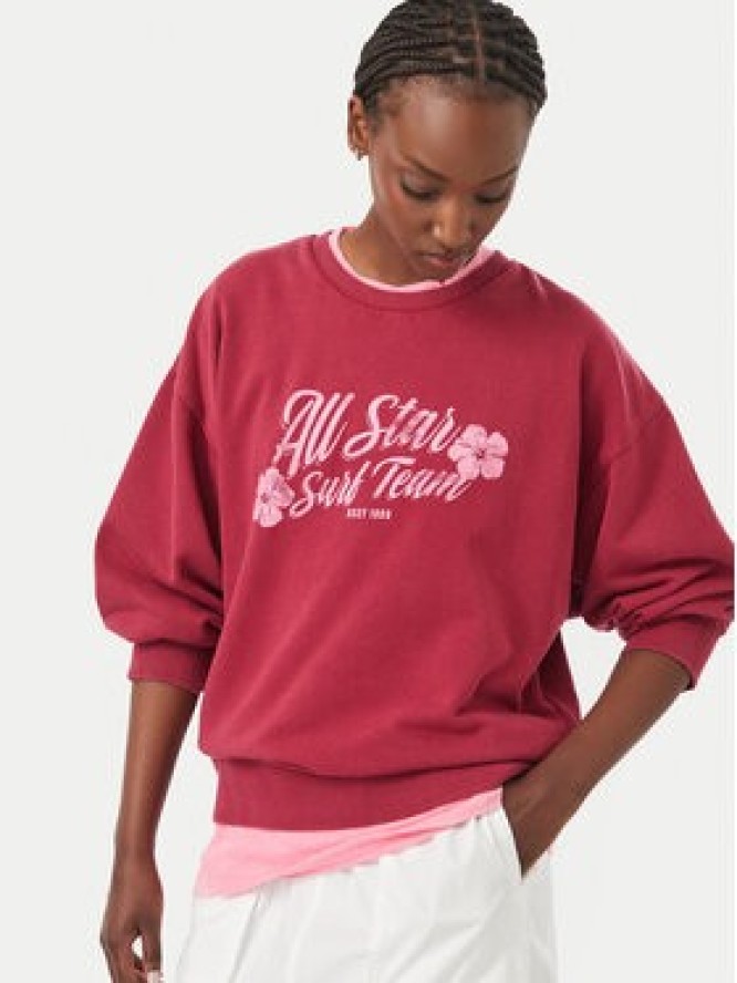 Roxy Bluza Lineup ERJFT05112 Bordowy Regular Fit