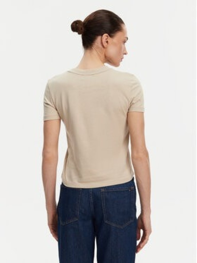 Calvin Klein Jeans T-Shirt Placed Institutional J20J225524 Beżowy Slim Fit