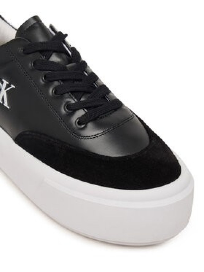 Calvin Klein Sneakersy Flatform Lace Up Tcap Lth-Su HW0HW03438 Czarny