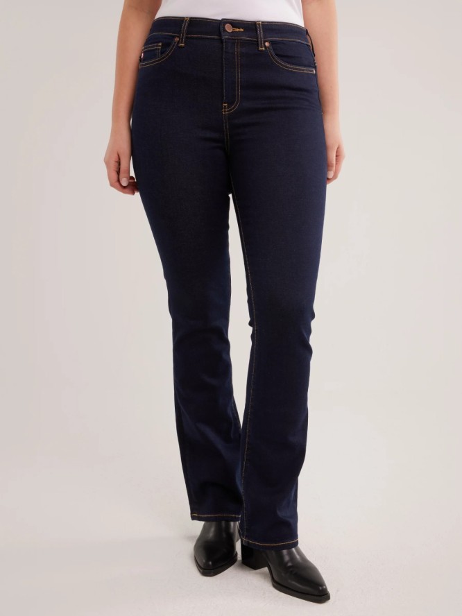 Jeansy damskie granatowe Adela Bootcut 505