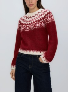 Wzorzysty sweter - wielobarwny