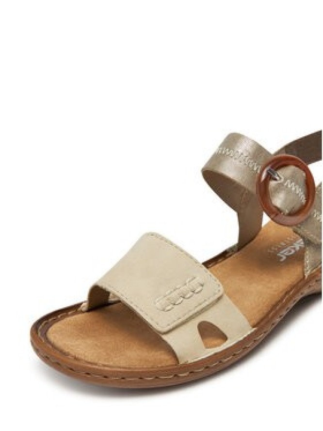 Rieker Sandały 608Z3-60 Beżowy