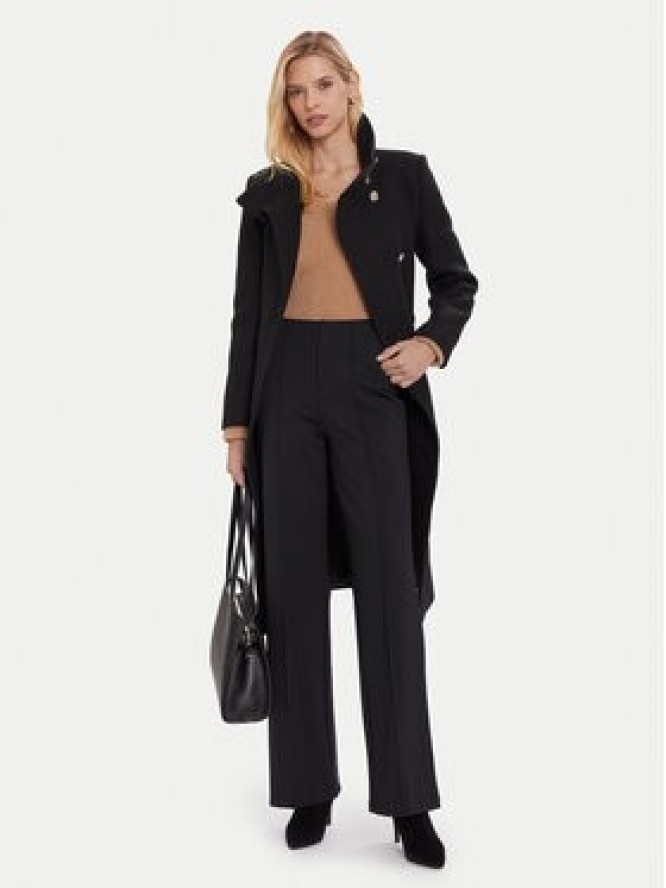 Morgan Płaszcz wełniany 242-GALOUA Czarny Regular Fit