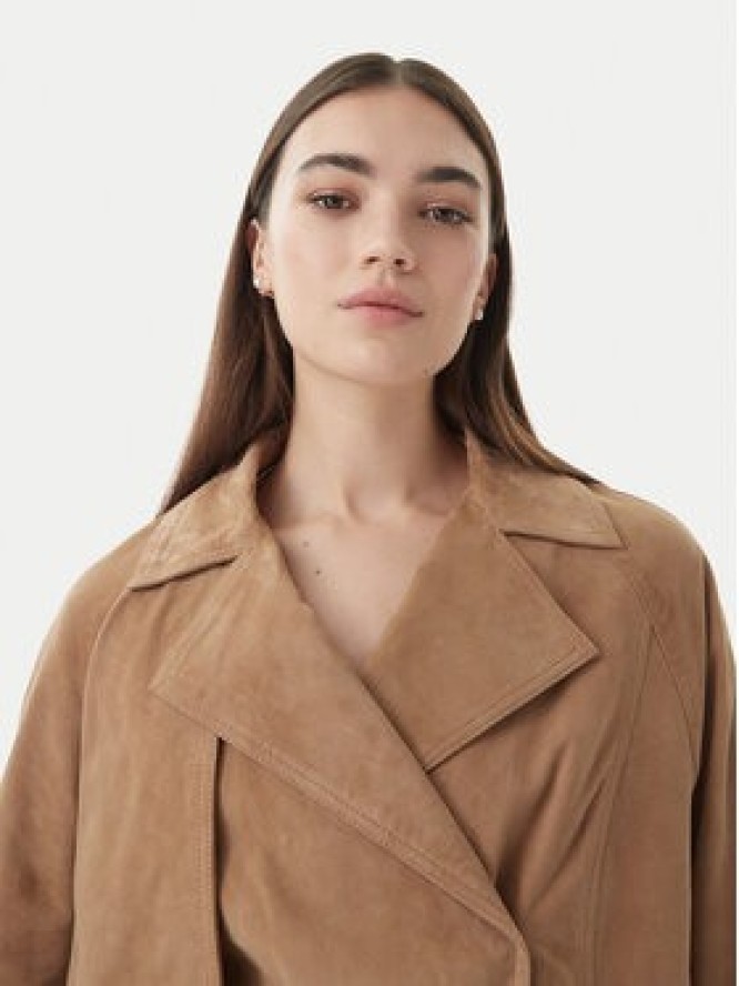 Marella Kurtka skórzana Epoca 2613441061 Beżowy Regular Fit