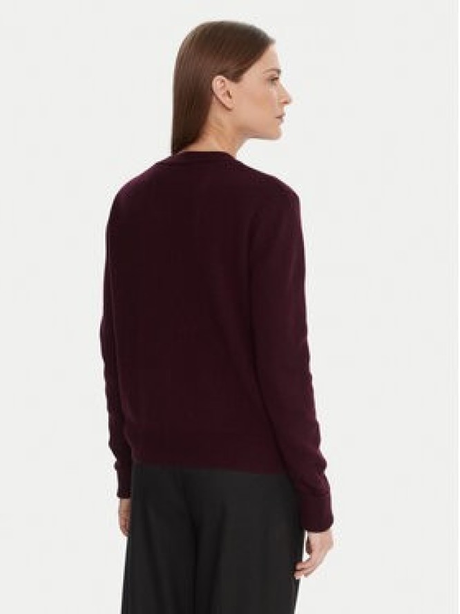 KAOS Sweter RI1KT022 Bordowy Regular Fit