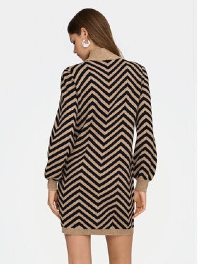 ONLY Sukienka dzianinowa Julia 15366284 Brązowy Regular Fit