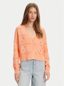 United Colors Of Benetton Kardigan 10C1E604W Pomarańczowy Regular Fit