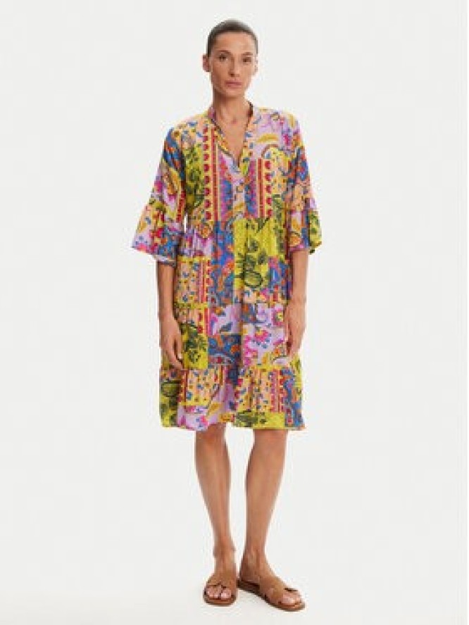 Iconique Sukienka letnia IC25-124 Kolorowy Relaxed Fit