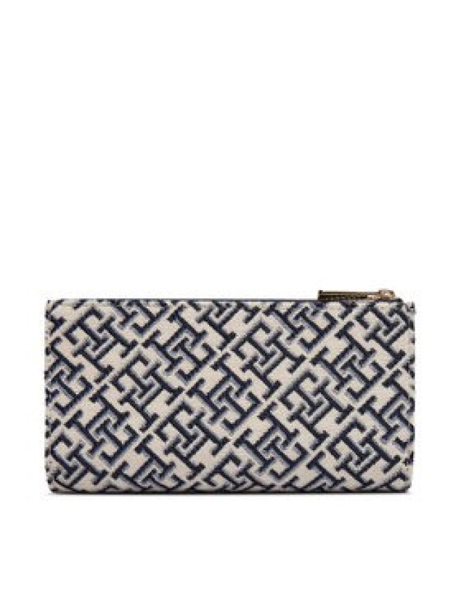Tommy Hilfiger Portfel Th Icon Long Bifold Jacquard AW0AW19003 Niebieski